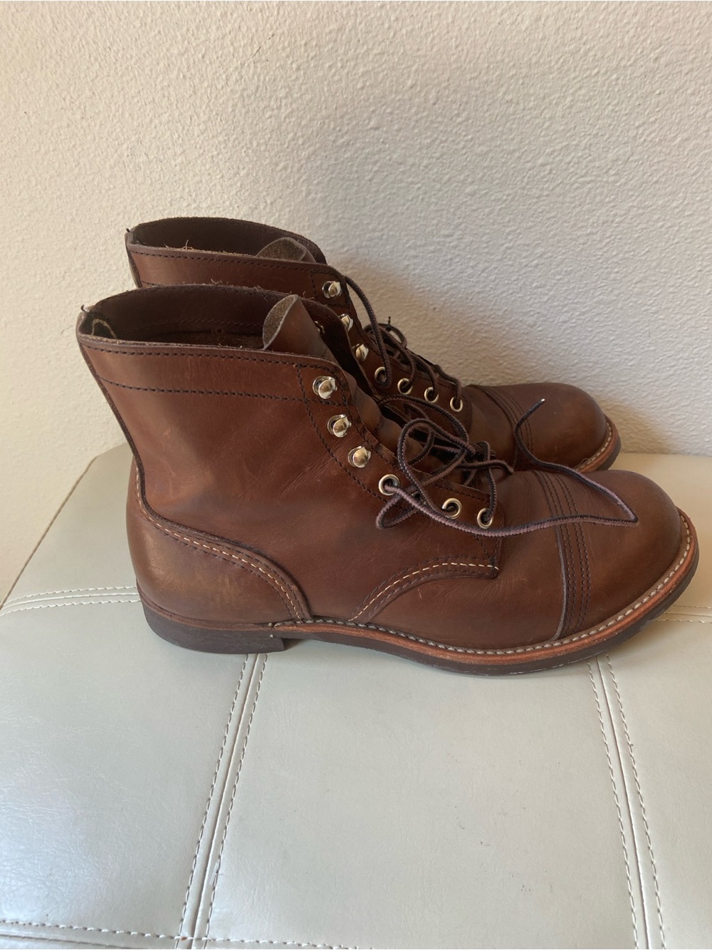 Red Wing Iron Ranger Boots 8111, Amber Harness Leather, Size 8 D